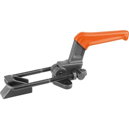 Kipp Latch-Action Clamp Steel, With Fixed Jaw, Comp:Plastic, Comp:Orange K0081.1650